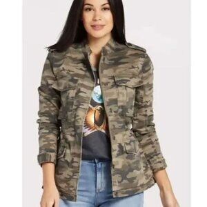 NWT Sanctuary Kinship Surplus Military Jacket Blazer in Camo Green‎ Size S